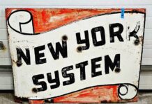 Olneyville New York System to auction 1954 neon sign to support R.I. Food Bank OLNEYVILLE NEW YORK SYSTEMS INC. will auction off all the pieces of its original 1954 neon sign on Feb. 5, with all proceeds benefiting the Rhode Island Community Food Bank. / COURTESY OLNEYVILLE NEW YORK SYSTEMS INC.