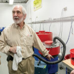 SMOOTH OPERATOR:  Steven Alviti Sr. next  to Bel Air Finishing  Supply Corp.’s  products.  PBN PHOTO/ MICHAEL SALERNO