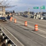 U.S. TRANSPORTATION Secretary Pete Buttigieg joined Gov. Daniel J McKee, East Providence Mayor Roberto L. DaSilva and other leaders Tuesday to tour the damage that forced the closure of the westbound side of the Washington Bridge on Dec. 11. / PBN FILE PHOTO/WILLIAM HAMILTON