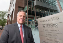 IN DISPUTE: Joseph R. Paolino Jr., in front of Paolino headquarters in Providence. He is challenging the city’s $51.5 million valuation of the 50 Kennedy Plaza property. PBN FILE PHOTO/­MICHAEL SALERNO