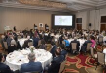 APPROXIMATLY 160 PEOPLE attended Providence Business News' 2024 C-Suite Awards ceremony, which recognized 12 local business leaders, at the Omni Providence Hotel. / PBN PHOTO/MIKE SKORSKI