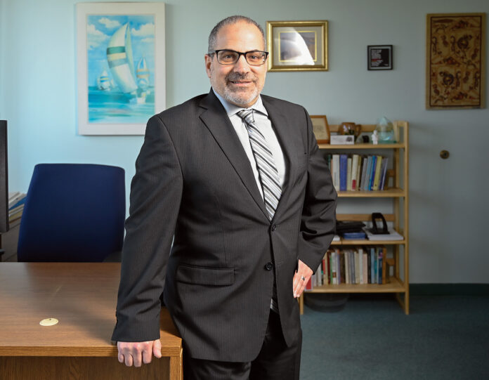 FAST RESPONSE: David Boscia has helped Newport Mental Health expand its emergency services, including adding a hotline, to respond to mental wellness crises on Aquidneck Island.
PBN PHOTO/DAVID HANSEN FAST RESPONSE: David Boscia has helped Newport Mental Health expand its emergency services, including adding a hotline, to respond to mental wellness crises on Aquidneck Island.
PBN PHOTO/DAVID HANSEN