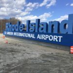 THE R.I. DEPARTMENT of Transportation has installed massive new Rhode Island T.F. Green International Airport signs along Interstate 95 at the airport connector. / COURTESY R.I. DEPARTMENT OF TRANSPORTATION