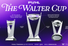 THE PROFESSIONAL WOMEN'S OCKEY LEAGUE says its championship trophy, named after its owner Mark Walter and his wife, Kimbra will be made at Tiffany & Co.’s hollowware workshop in Cumberland. / COURTESY OF THE PROFESSIONAL WOMEN'S HOCKEY LEAGUE