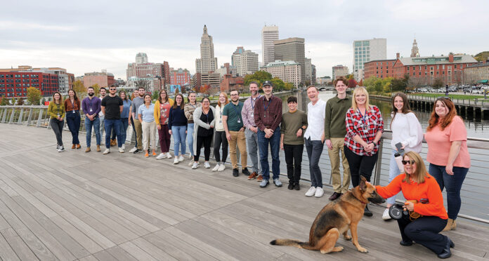WALK ON: As part of its Well-Being Week, Chisholm Chisholm & Kilpatrick Ltd. employees hold a group walk across the Providence Pedestrian Bridge.
COURTESY CHISHOLM CHISHOLM & KILPATRICK LTD WALK ON: As part of its Well-Being Week, Chisholm Chisholm & Kilpatrick Ltd. employees hold a group walk across the Providence Pedestrian Bridge.
COURTESY CHISHOLM CHISHOLM & KILPATRICK LTD