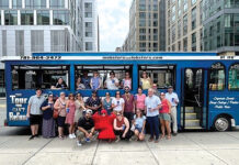 Healthcentric Advisors ON TOUR: Healthcentric Advisors gather in front of a Mobsters and Lobsters tour bus outside of Boston.
COURTESY HEALTHCENTRIC ADVISORS
