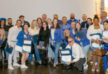BankNewport GOING ALL IN: BankNewport employees at the company’s annual All Employee Rally celebrate being “All In” for customers and communities.
COURTESY BANKNEWPORT