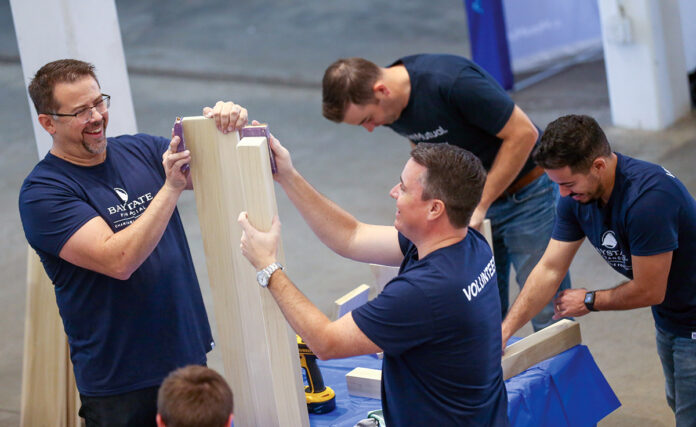 FREE TIME: Baystate Financial employees work on a project during a volunteer outing with the Baystate Financial Charitable Foundation.
COURTESY Baystate Financial FREE TIME: Baystate Financial employees work on a project during a volunteer outing with the Baystate Financial Charitable Foundation.
COURTESY Baystate Financial