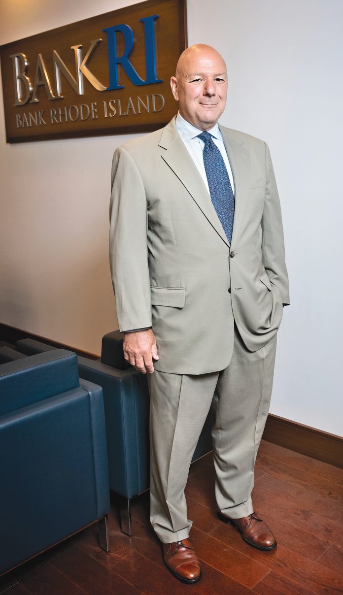 William C. “Will” Tsonos has been a Rhode Island banker for over 30 years. He has been with Bank Rhode Island since January 2006 and was promoted to CEO and president in November 2022. / PBN PHOTO/MICHAEL SALERNO
William C. “Will” Tsonos has been a Rhode Island banker for over 30 years. He has been with Bank Rhode Island since January 2006 and was promoted to CEO and president in November 2022. / PBN PHOTO/MICHAEL SALERNO