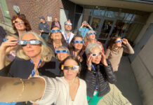 Coastline EAP / Rhode Island Student Assistance Services GOING SOLAR: Coastline EAP/Rhode Island Student Assistance Services employees watch the recent solar eclipse event.
COURTESY COASTLINE EAP/RHODE ISLAND STUDENT ASSISTANCE SERVICES