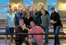 Compass IT Compliance LLC GONE BOWLING: Compass IT Compliance LLC employees gather for a night of bowling at Breaktime Bowl and Bar in Pawtucket.
COURTESY COMPASS IT COMPLIANCE LLC
