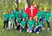 Delta Dental of Rhode Island GETTING STEPS IN: Delta Dental of Rhode Island employees participate in the 2023 American Heart Association’s Heart Walk at Bryant University in Smithfield.
COURTESY DELTA DENTAL OF RHODE ISLAND