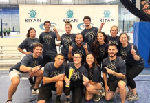 DiSanto, Priest & Co. CLAIMING VICTORY: Employees from DiSanto, Priest & Co. celebrate winning the Rhode Island Society of Certified Public Accountants Olympics.
COURTESY DISANTO, PRIEST & CO.