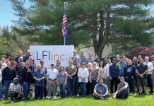 LFI Inc. PAY BUMP: LFI Inc. employees celebrate a 5% pay increase.
COURTESY LFI INC.