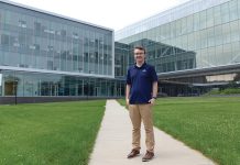New accord could propel green energy research at URI FULL OF ENERGY: University of Rhode Island engineering student Casey Egan is interning with the utility company PPL Corp. and is hopeful the partnership between PPL and URI will give researchers a chance to contribute to the fight against climate change.
PBN PHOTO/ELIZABETH GRAHAM