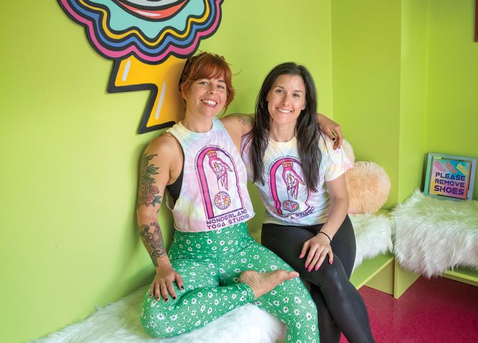 BEAUTIFUL SPACE: Owners Abbe Ciulla, left, and Alyssa Karam opened Wonderland Yoga LLC in Providence in April. PBN PHOTO/MICHAEL SALERNO