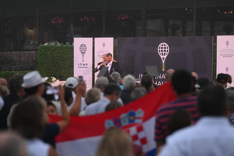 THE ENSHRINEMENT CEREMONY at the International Tennis Hall of Fame & Museum, which has been part of the annual Hall of Fame Open festivities, will start next year being a separate event from the tennis tournament. / COURTESY INTERNATIONAL TENNIS HALL OF FAME & MUSEUM