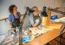 East Side Art Center gets fresh start in Pawtucket KEY COMPONENT: Carolyn Simon, owner of the East Side Art Center in Pawtucket, works with student Bruce Kilstein, of Providence. Having been in operation for more than 30 years, Simon values the relationships with her students and says they have been key to the center’s continued success.
PBN PHOTO/MICHAEL SALERNO