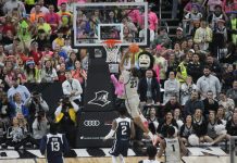 PROVIDENCE COLLEGE'S athletics department in the 2024 fiscal year raised $10.7 million and had $8.5 million in ticket sales, both new school records. / PBN PHOTO/JAMES BESSETTE