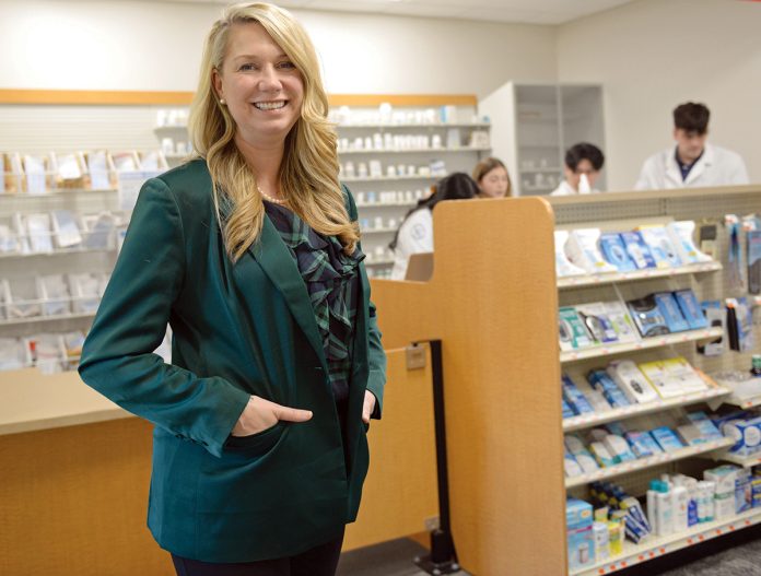 FINDING INSPIRATION: Kerry LaPlante, dean of the University of Rhode Island College of Pharmacy, was inspired by her neighborhood pharmacist in her native Buffalo, N.Y., to work in health care.
PBN PHOTO/ELIZABETH GRAHAM FINDING INSPIRATION: Kerry LaPlante, dean of the University of Rhode Island College of Pharmacy, was inspired by her neighborhood pharmacist in her native Buffalo, N.Y., to work in health care.
PBN PHOTO/ELIZABETH GRAHAM