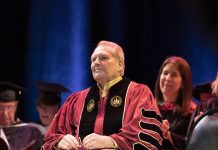 JACK R. WARNER was installed Nov. 15 as Rhode Island College's new president. / COURTESY RHODE ISLAND COLLEGE