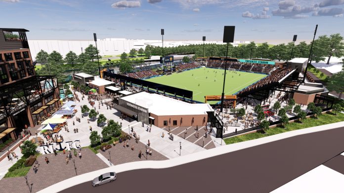 THE STADIUM AT TIDEWATER LANDING will hold Rhode Island FC's 2025 home opener on May 3. / COURTESY RHODE ISLAND FC