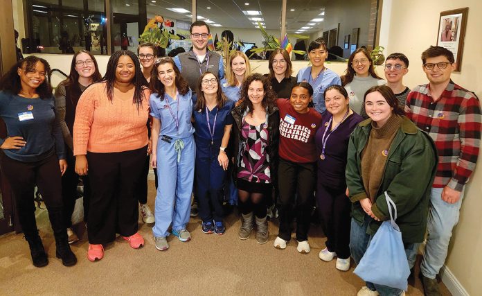 PART OF A MOVEMENT: Some of the physician residents who organized a union at Rhode Island Hospital are all smiles after a vote to join Service Employees International Union’s Committee of Interns and Residents. COURTESY COMMITTEE OF INTERNS AND RESIDENTS