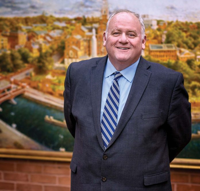  Ted Carr has served as Providence’s economic development director since May 2024. He previously served as senior vice president for Energyzt Development Partners, a global advisory firm, and as executive director of the Mass. Office of International Trade and Investment. / PBN PHOTO/MICHAEL SALERNO