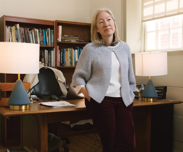 Marisa Angell Brown has been the Providence Preservation Society’s executive director since October 2023. She previously served as associate director of the Rhode Island School of Design’s Center for Complexity. / PBN PHOTO/RUPERT WHITELEY