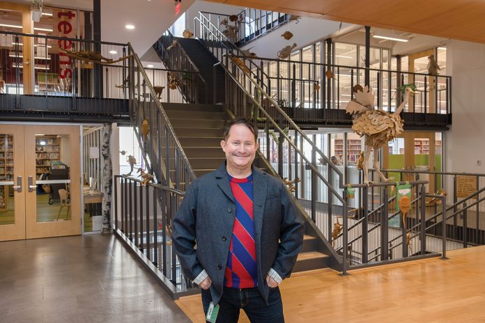 BEATING A PATH: Providence Public Library Executive Director Jack Martin says foot traffic at the community hub is way up since a $28.5 million renovation was completed in 2020.  PBN FILE PHOTO/TRACY JENKINS