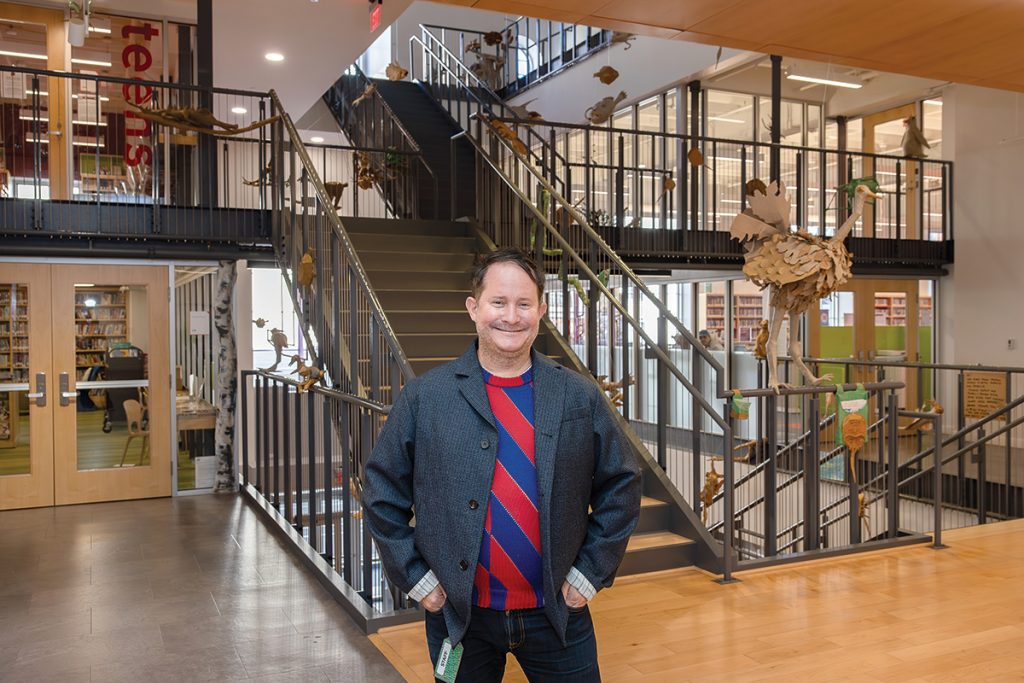 LEADING LIBRARIAN: Jack Martin, executive director of Providence Public Library, in the reconstructed Empire Street wing at the 150-year-old library in downtown Providence.
PBN PHOTO/TRACY JENKINS
