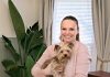HOMEMADE TREATS: Shay Nese with her dog Marley and some of her Surfside Paws organic dog treats.  PBN PHOTO/MICHAEL SALERNO