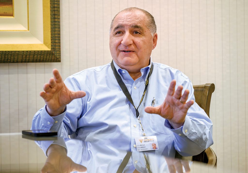 RISING REVENUE: Tanuary Industries CEO and President Michael Akkaoui says the metal finishing company annually brings in more than $25 million in revenue, and that number has only been increasing. PBN PHOTO/MICHAEL SALERNO
