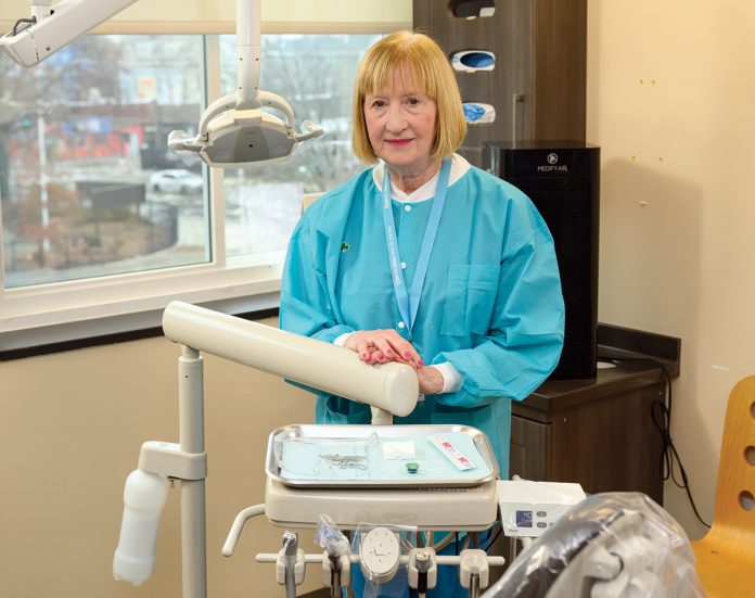 Mary McCabe, Rhode Island Free Clinic volunteer dental director / PBN PHOTO/PAUL J. SPETRINI 