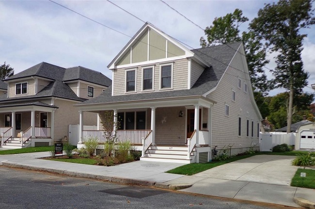 A CUSTOM COASTAL home built in 2014 at 67 Caswell St. in the heart of the Narragansett Pier village of Narragansett recently sold for $2.25 million. / COURTESY TOWN OF NARRAGANSETT