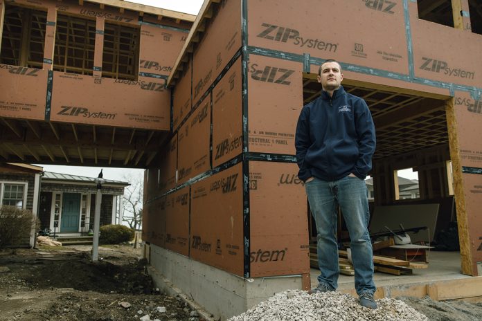 FAST TRACK: After arriving at JPS Construction and Design Inc. in 2020, Dominic Skrajewski quickly rose through the ranks to his current position as chief operating officer and project manager.  PBN PHOTO/RUPERT WHITELEY