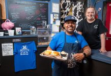 BACK ON THE MENU: Michael Durrett Jr. and Carolyn Durrett purchased the Becky’s BBQ smokehouse restaurant in Middletown last year following the retirement of the former longtime owner, and they have breathed new life into the neighborhood favorite after reopening in August. PBN PHOTO/DAVID HANSEN