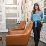 STYLE GUIDE: Interior designer Linda Greco of Linlocks Finds and Designs visits the showroom at Dal-Tile Services Inc. in Warwick, where she often gets materials for remodeling projects.  PBN FILE PHOTO/MICHAEL SALERNO
