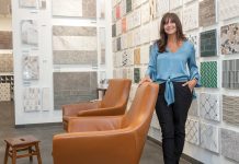 Built her firm with creative instinct STYLE GUIDE: Interior designer Linda Greco of Linlocks Finds and Designs visits the showroom at Dal-Tile Services Inc. in Warwick, where she often gets materials for remodeling projects.
PBN FILE PHOTO/MICHAEL SALERNO