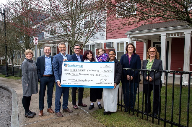BankNewport presents $23,000 check to Child & Family
