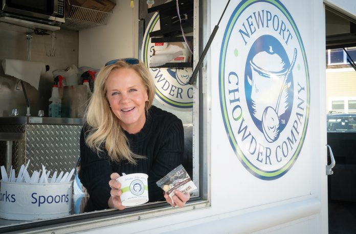 FLAVORS IN DEMAND: Newport Chowder Co. LLC owner Katie Potter offers some of her infamous seafood chowder from one of her two food trucks.
PBN FILE PHOTO/DAVID HANSEN FLAVORS IN DEMAND: Newport Chowder Co. LLC owner Katie Potter offers some of her infamous seafood chowder from one of her two food trucks.
PBN FILE PHOTO/DAVID HANSEN