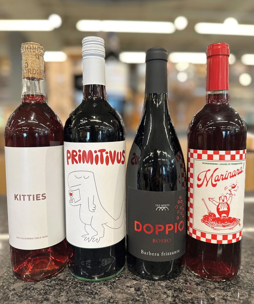 KEEP IT COOL: Four affordable wines that pair well with grilled food, particularly if chilled before serving.
COURTESY JESSICA NORRIS GRANATIERO