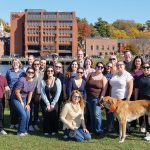 OUT FOR A STROLL: Employees at Chisholm Chisholm & Kilpatrick Ltd. go out for a group well-being walk.  COURTESY CHISHOLM CHISHOLM & KILPATRICK LTD.