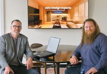 SPECIALTY SERVICE: David Sisson, left, and Christian Scully founded Blue ADU, a newly launched sister company of David Sisson Architecture offering consulting and design services for accessory dwelling units.  PBN PHOTO/MICHAEL SALERNO