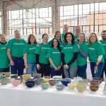 SUPER BOWLS: Delta Dental of Rhode Island employees participate in a recent Rhode Island Community Food Bank Empty Bowls fundraiser.  COURTESY DELTA DENTAL OF RHODE ISLAND