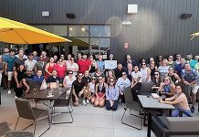 DiSanto, Priest & Co. GETTING SOME FRESH AIR: DiSanto, Priest & Co. employees gather for a recent company summer outing.
COURTESY DISANTO, PRIEST & CO.