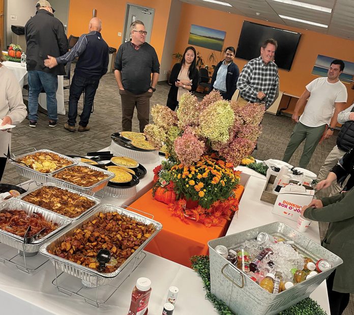 FRESH START: Embrace Home Loans Inc. provides employees a catered breakfast at the office.  COURTESY EMBRACE HOME LOANS INC.