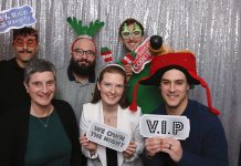 JPS Construction and Design Inc. PARTY TIME: JPS Construction and Design Inc. employees who have been with the company for more than 10 years celebrate at a recent holiday party.
COURTESY JPS CONSTRUCTION AND DESIGN INC.
