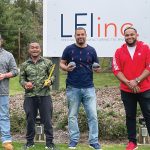 BALLING OUT: LFI Inc. employees get ready to participate in a game of bocce.  COURTESY LFI INC.