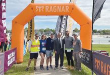 Arnold Lumber Co. RACE DAY: Arnold Lumber Co. employees participate in the 200-mile Ragnar Relay Race from Groton, Conn., to Quincy, Mass.
COURTESY ARNOLD LUMBER CO.